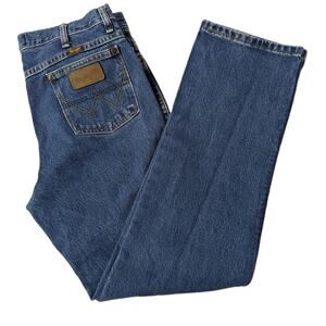 Wrangler Men's Cowboy Cut George Straight Fit Jeans Blue Size 34 X 32